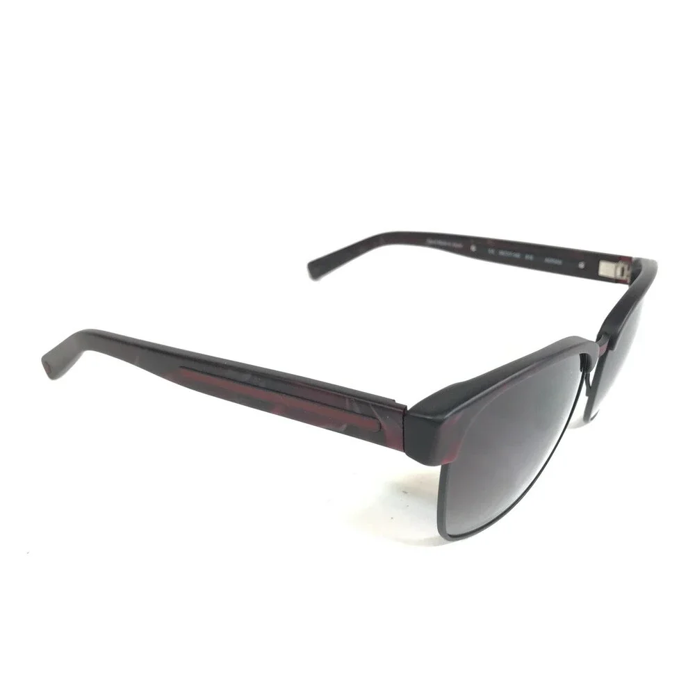 Morgenthal Frederics Sunglasses 816 ADRIAN Large Black Matte Red Horn Frames